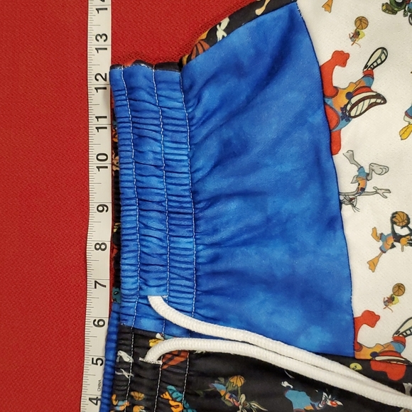 Space Jam Looney Tunes Mens cut unisex drawstring shorts Small surf beach EUC - Picture 7 of 9